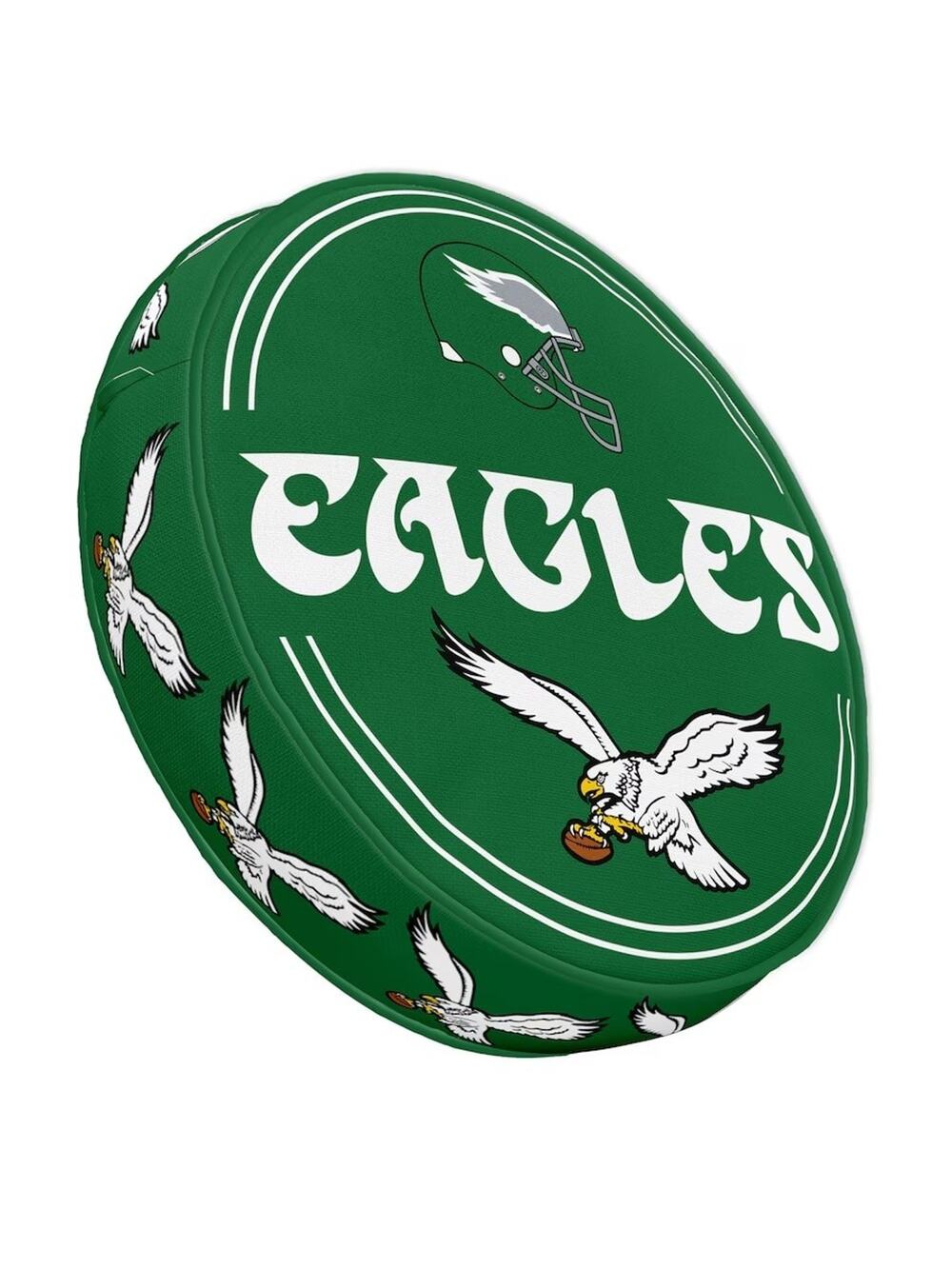 NFL Eagles 15" Plushie Circle Pillow Retro Philadelphia Couch Man Cave New